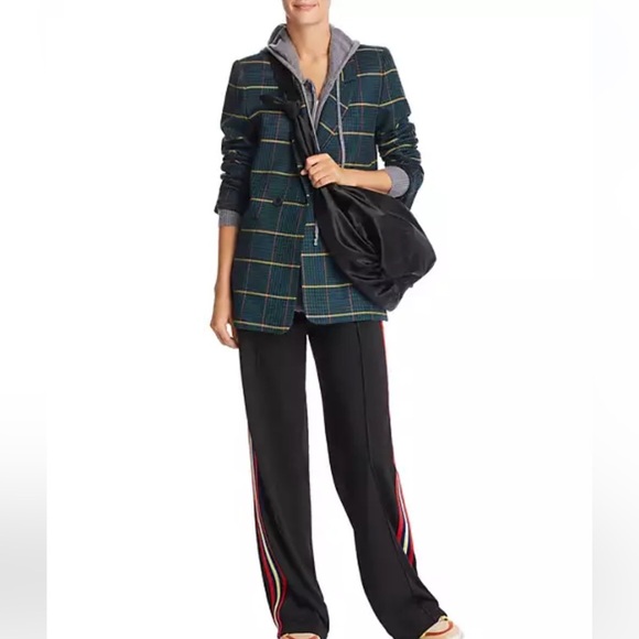 Rebekah Minkoff Betsey Oversized Racing-Stripe Drawstring Pants - Picture 1 of 15